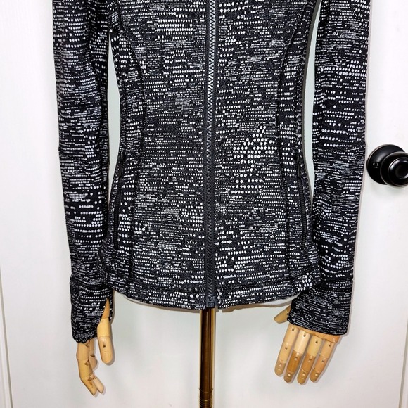 Lululemon Define Jacket Luxtreme Digital Rain Jacquard Black White Size 4 - Picture 2 of 13